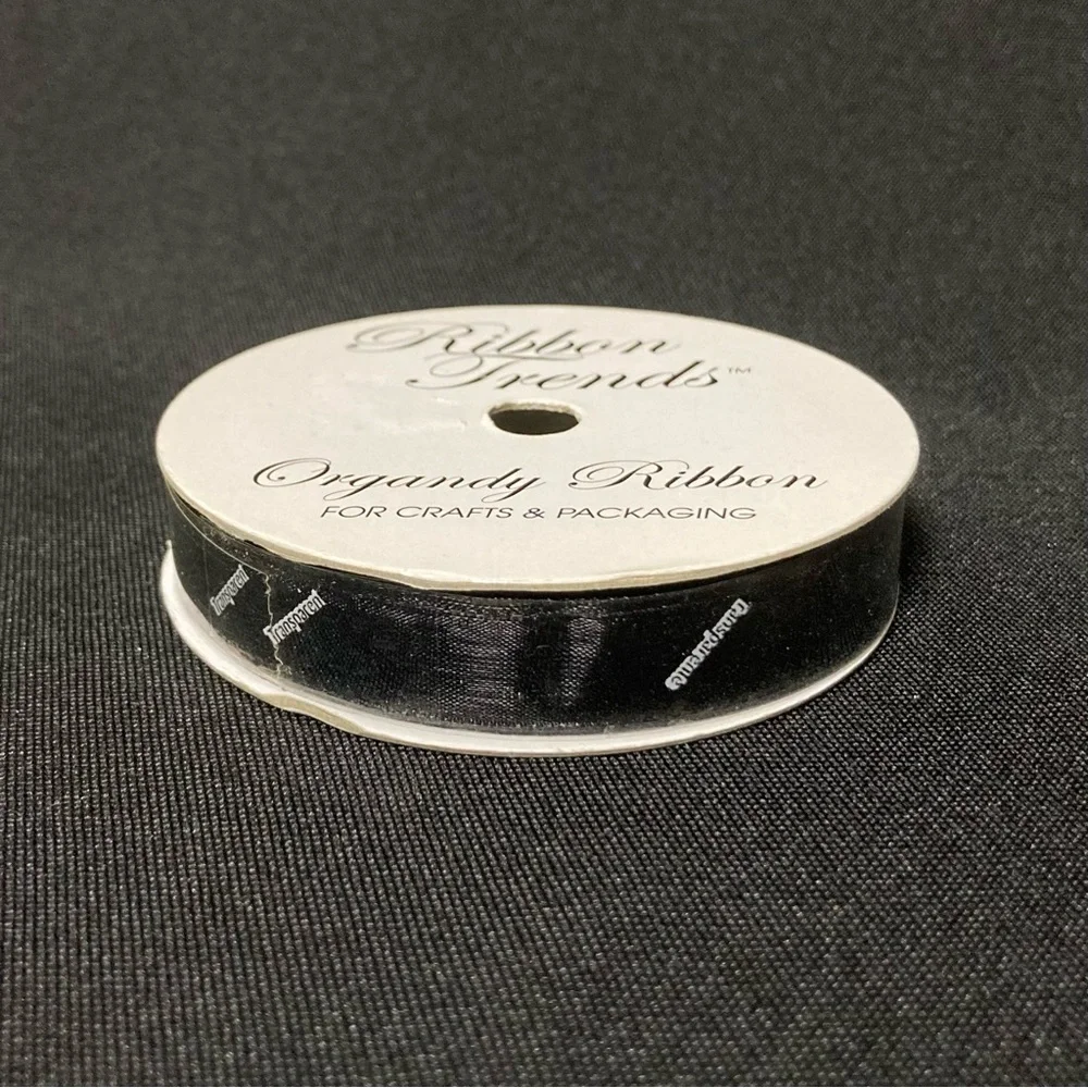 ⭐️ Ribbon Trends Sheer Black Craft Ribbon 1/2” x 360”